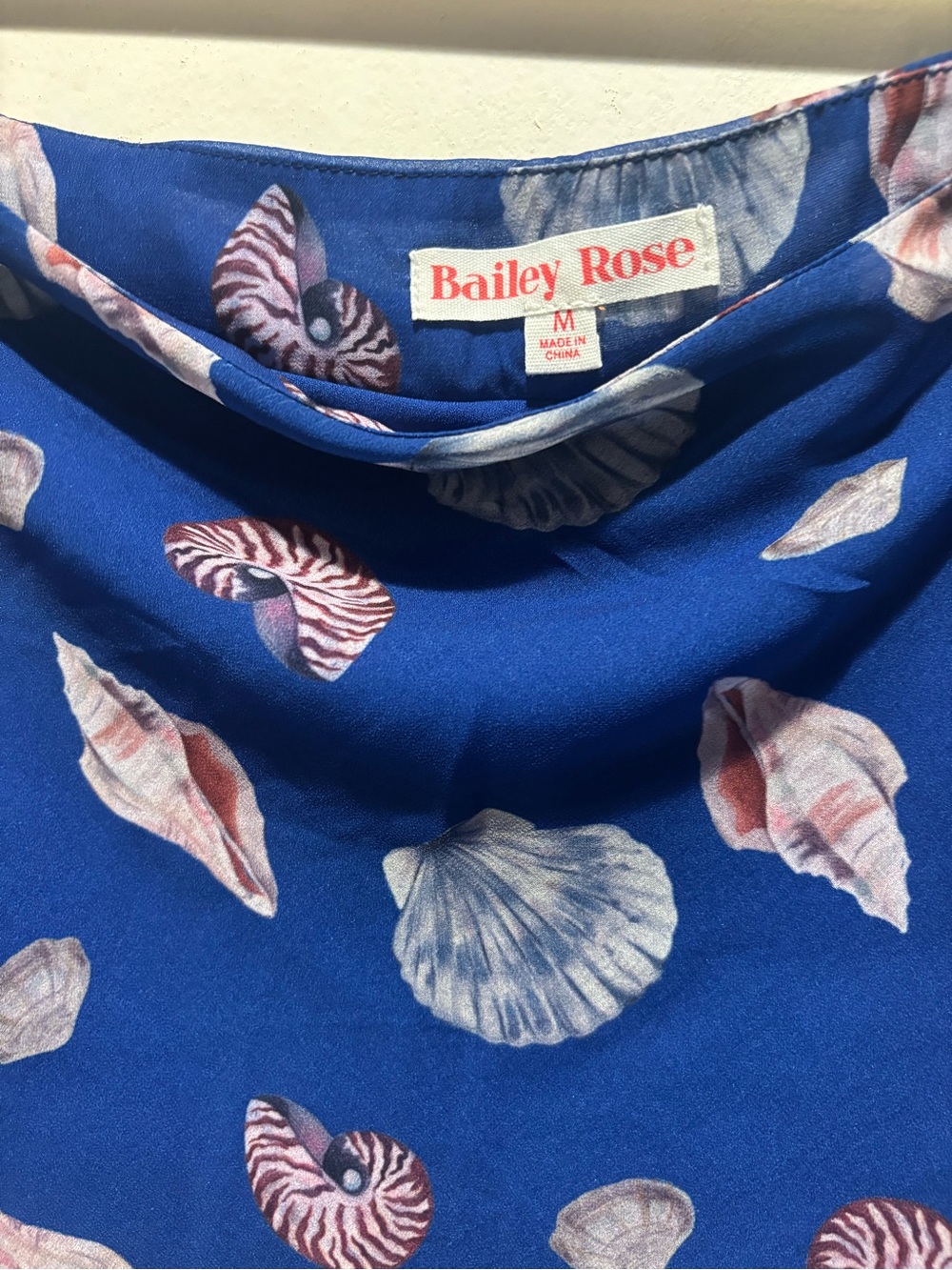 Blue Shell-Print Mini Skirt - Picture 2 of 5